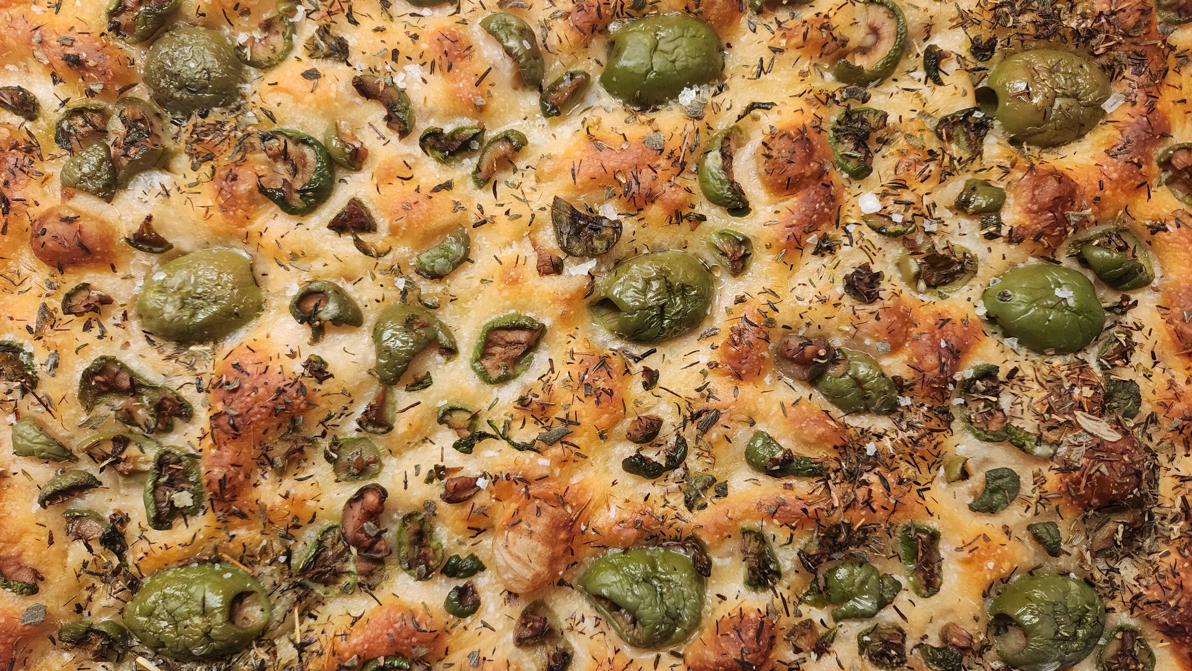 Olive & thyme focaccia bread